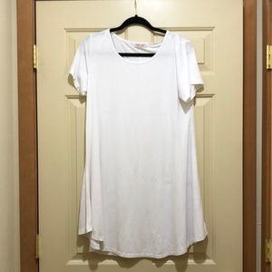 Cute little white slub knit tshirt dress. Aline cut. Never worn.